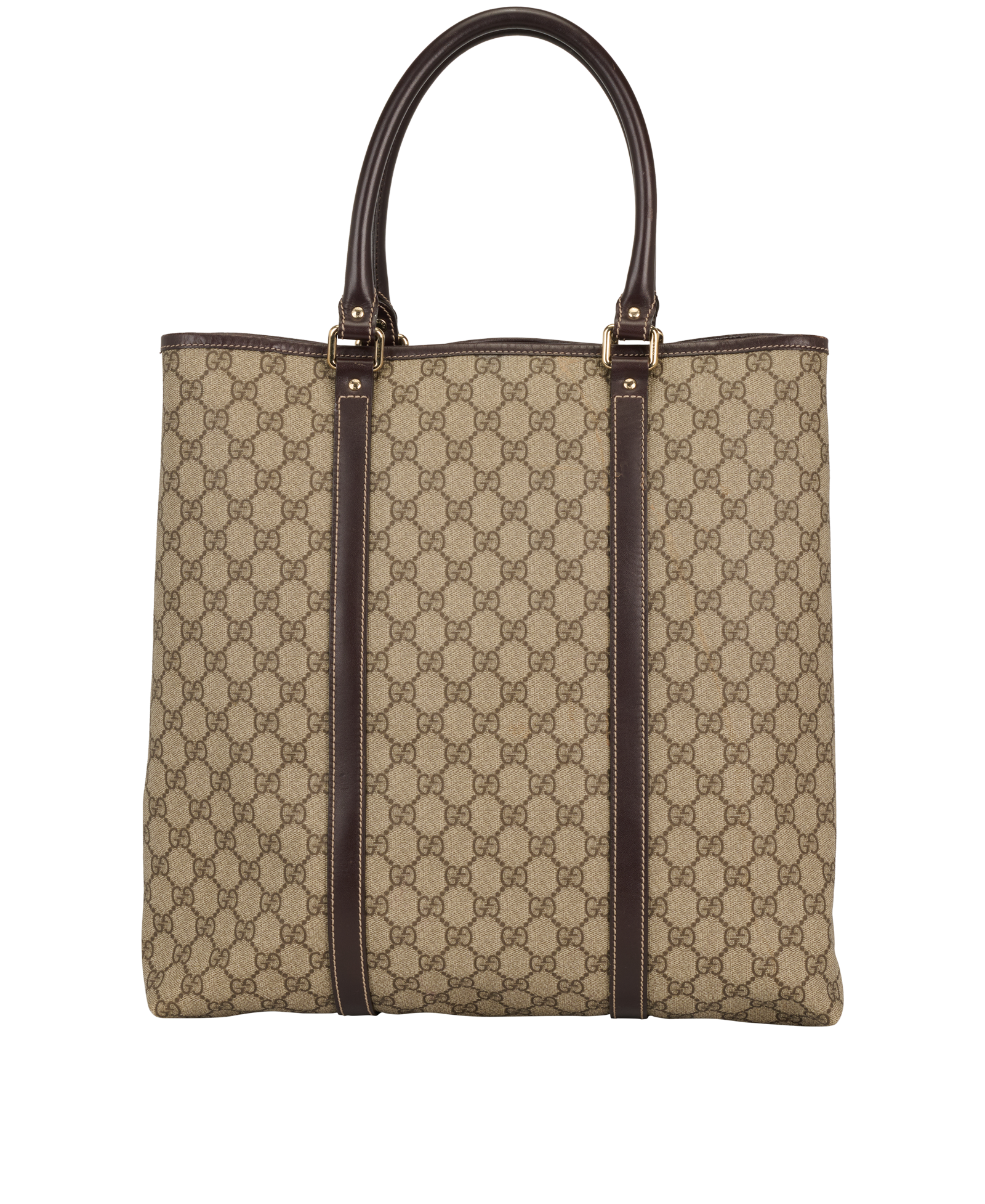GG Vertical Tote, &pound;550, Handbags, Beige, Canvas, Back view